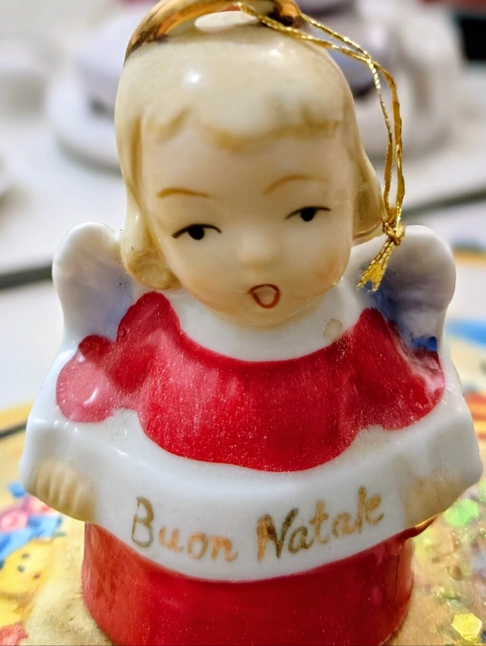 Vintage Ardalt Christmas Angel Girl Noel French Merry Figurine Japan